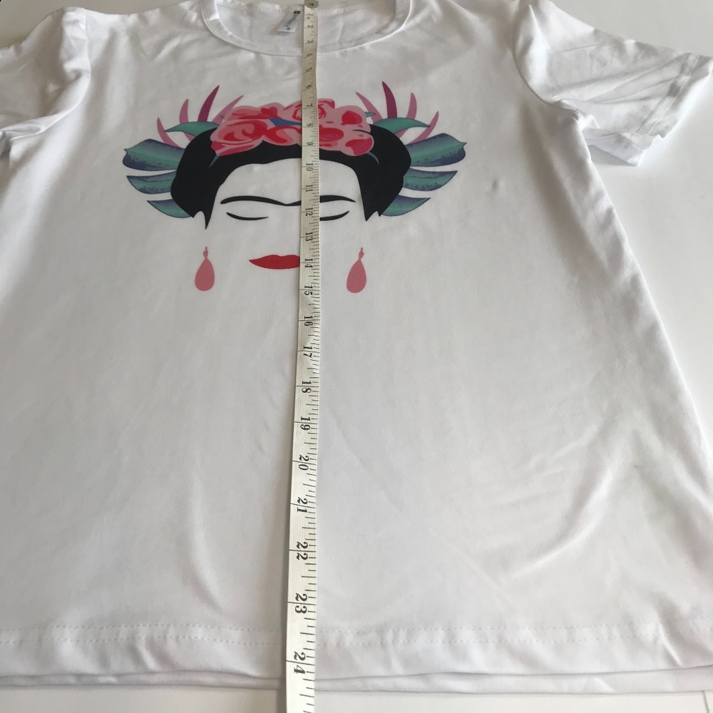 Frida Kahlo White Graphic T-shirt - Picture 7 of 7
